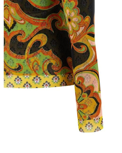 Etro Yellow Double-Layer Mesh