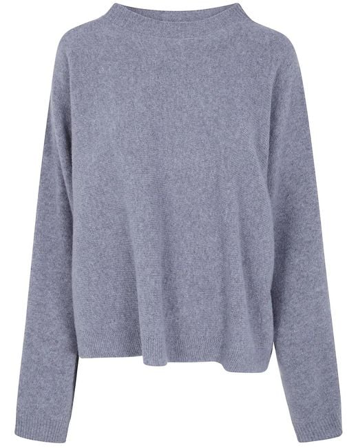 Sofie D ́hoore Blue "Maui" Oversized Pullover C-Neck Long Sleeves