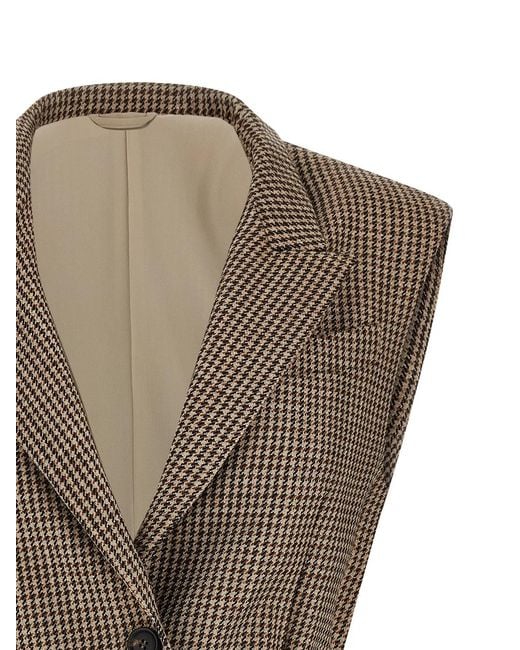 Brunello Cucinelli Gray Belted Vest