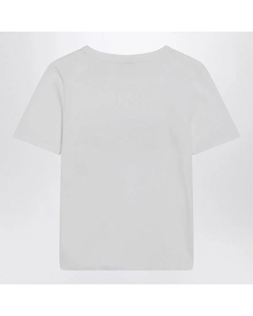 Chloé White T-Shirt With Logo Print