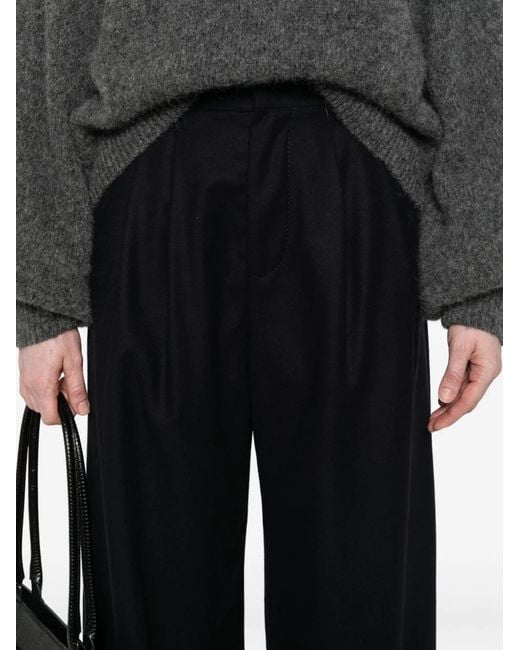 Susanne Bommer Black Silk Blend Trousers