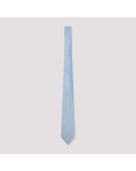 Giorgio Armani Blue Light Silk Tie for men