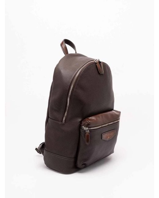 Santoni Brown Backpack for men