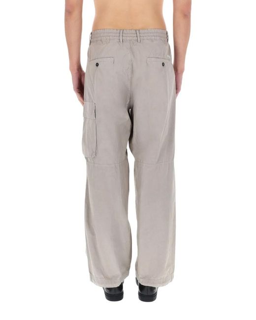 C P Company Blue Dove Cotton Cargo Pants