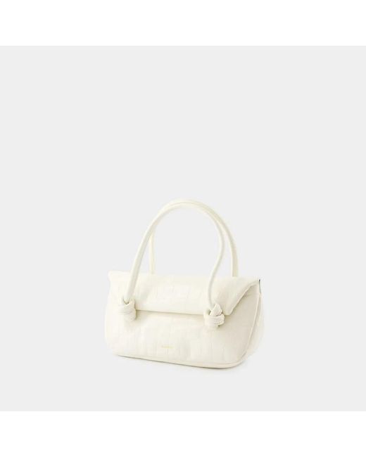 Jil Sander White Knot Sm Shoulder Bag