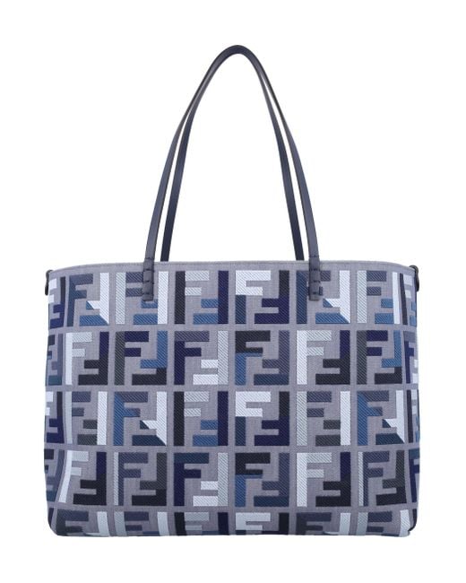 Fendi Blue Roll Large Tote-Bag