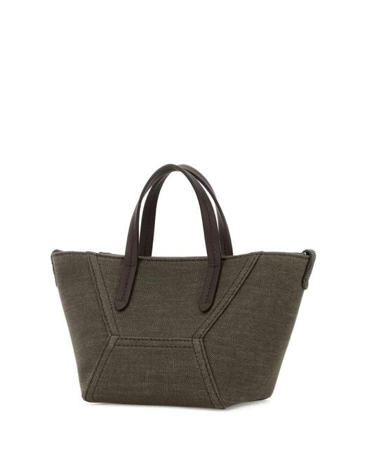 Brunello Cucinelli Brown Fabric Handbag