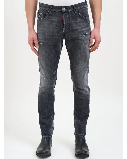 DSquared² Blue Teddy Denim Trousers for men