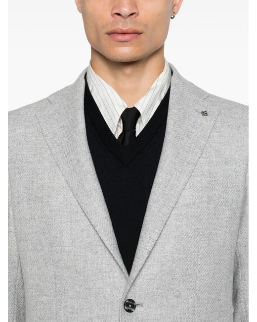 Tagliatore Gray Single Breast Jacket for men
