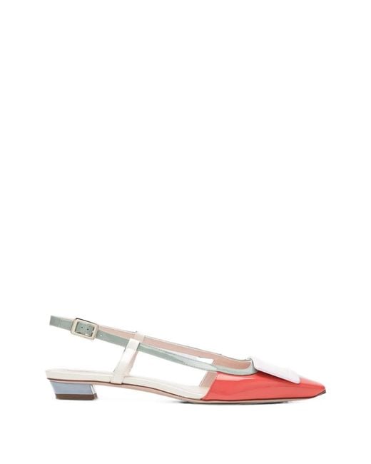 Roger Vivier Pink Buckle Sling Back T.25