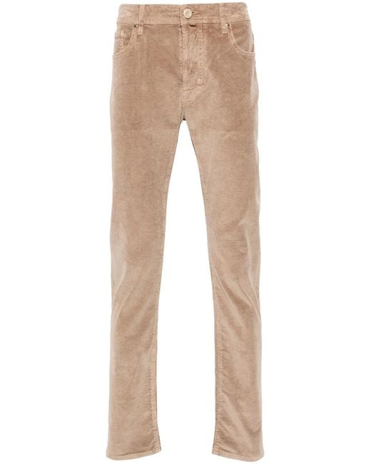 Jacob Cohen Natural Cotton Modal Elastane Pants