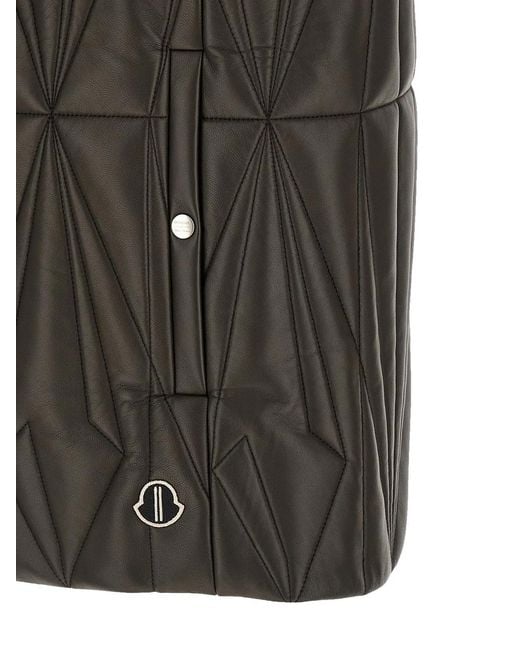 Rick Owens Black Moncler + 'Geocamo Flight' Vest for men