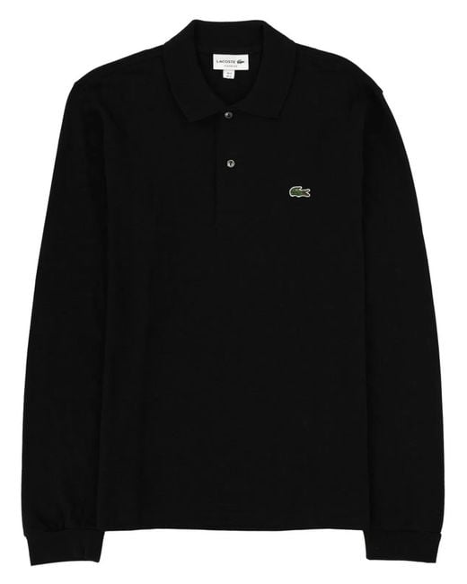 Lacoste Black Polo With Logo for men