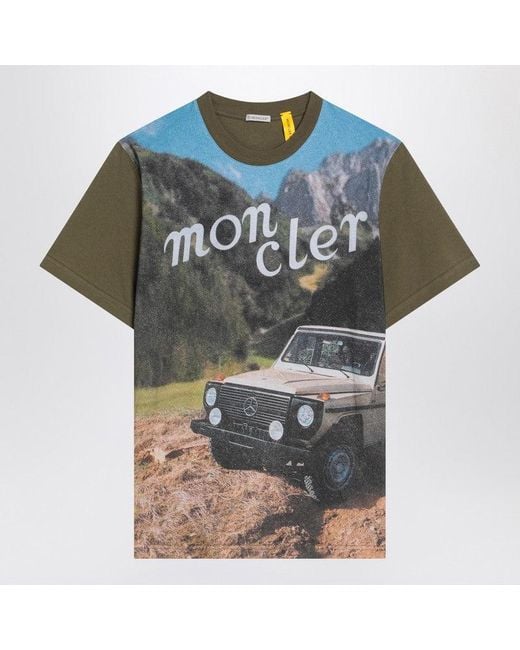 MONCLER X MERCEDES-BENZ Men's Gray Printed Cotton T-Shirt