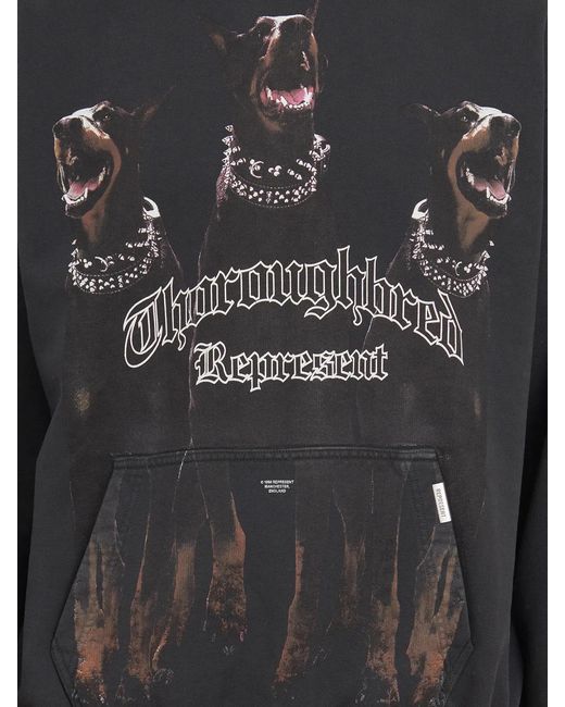 Represent Black Thoroughbread Hoodie for men