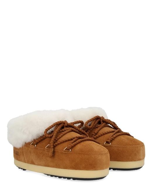 Moon Boot Brown Leather "Evx" Mules