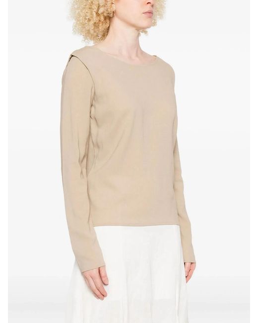 Ermanno Scervino Natural Viscose Elastane Top