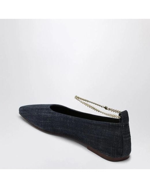 MARIA LUCA Blue Denim Augusta Ballerina