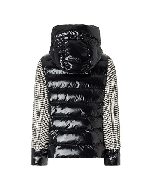 Pinko Gray Tweed And Nylon Down Jacket