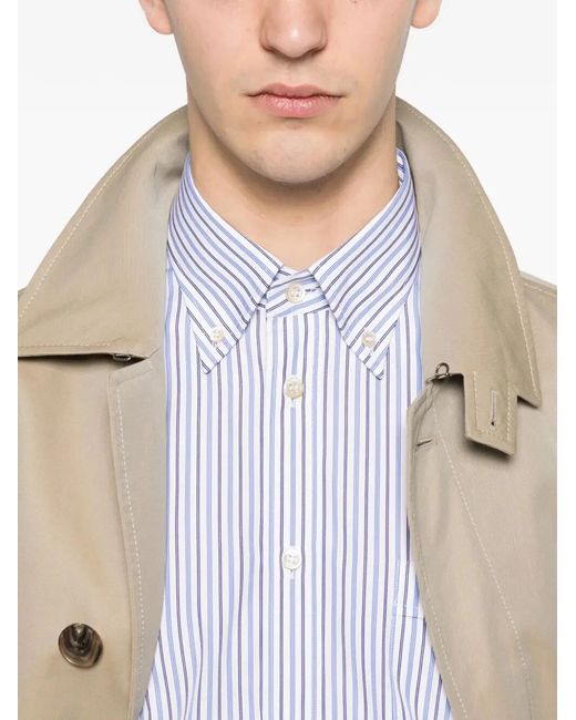Valentino Garavani White Striped Cotton Shirt for men