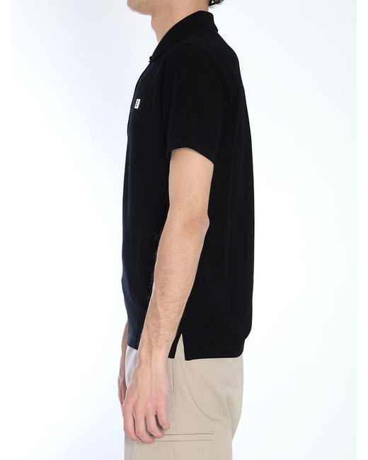 Fendi Black Polo With Logo for men