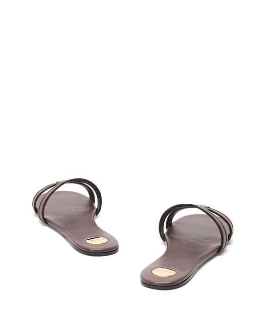 Saint Laurent Multicolor Mabrouka Smooth Leather Slides