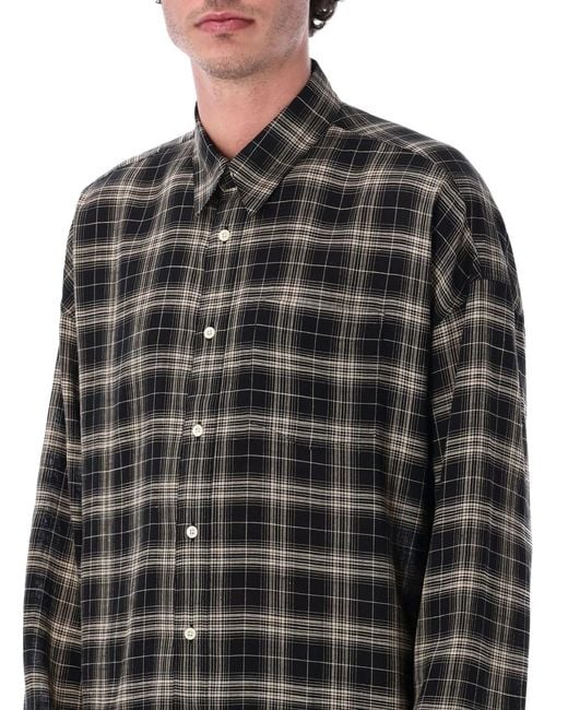 sunflower Black Camicia A Quadri for men