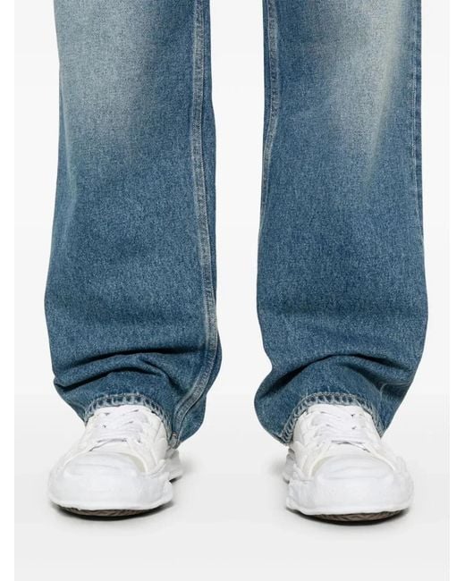 Golden Goose Deluxe Brand Blue "Golden M's" Pant Skate Loose Medium Washed Denim for men