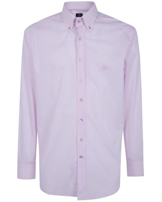 Etro Purple Classic Shirt for men