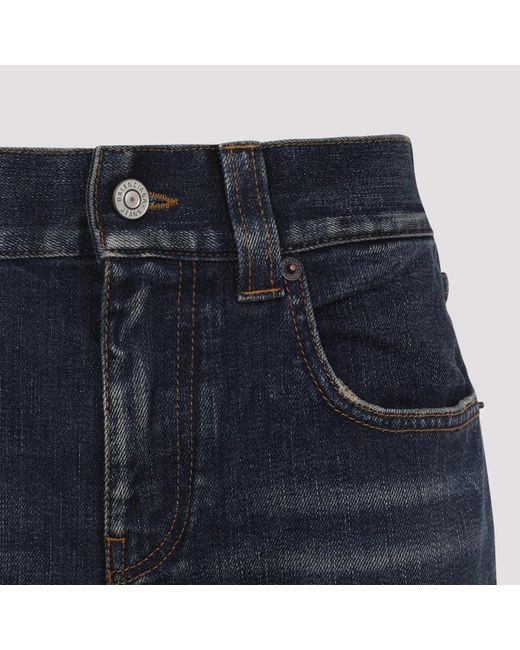 Balenciaga Blue Cotton-Blend Clothing Jeans