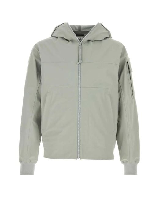 C P Company Gray Metropolis Series Metroshell Hooded Jacket for men