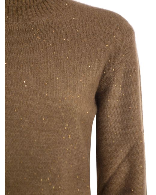 Fabiana Filippi Brown Fine Knit Turtleneck
