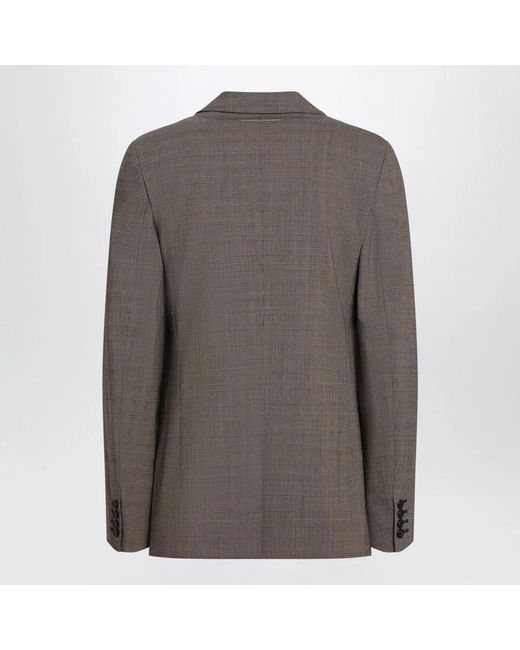 MM6 by Maison Margiela Brown Single-Breasted Jacket for men