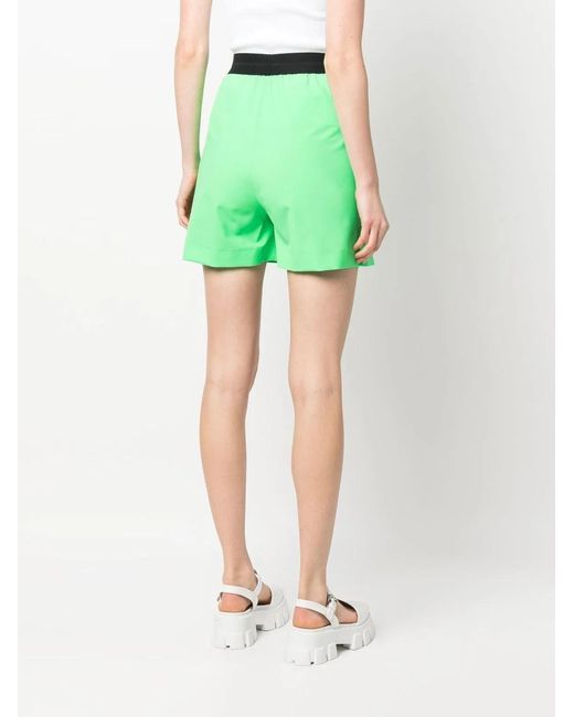 MSGM Green Wool Bermuda