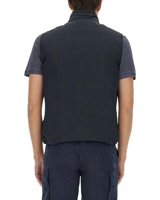 Woolrich Blue Gilet Impermeabile for men