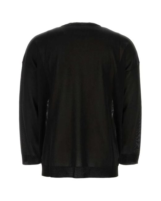 Valentino Garavani Black Viscose Sweater for men