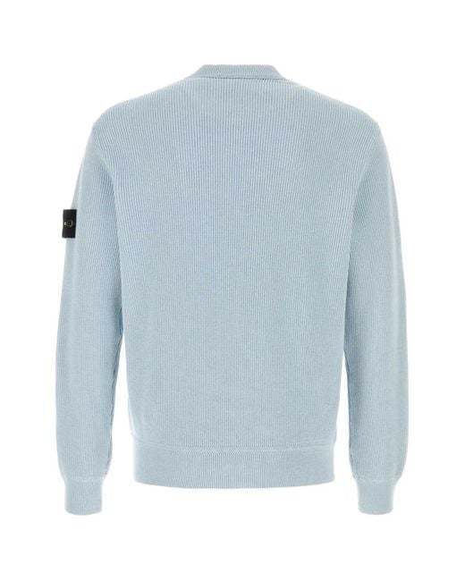 Stone Island Blue Crew Neck for men