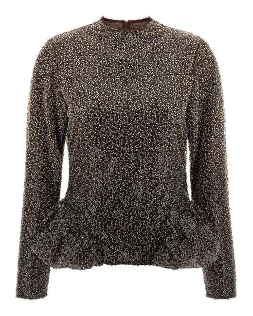 ROTATE BIRGER CHRISTENSEN Black Rotate Birger Christensen Sequin Top