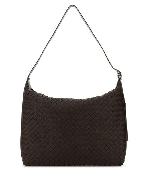 Bottega Veneta Black Leather Traveler Handbag for men