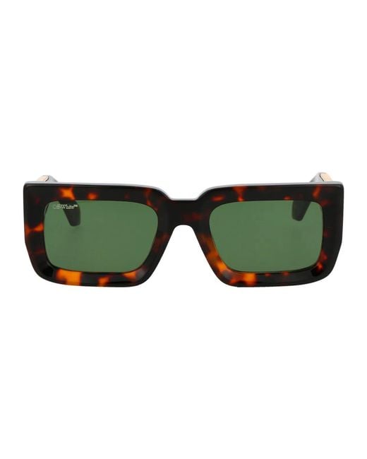 Off-White c/o Virgil Abloh Green Acetate Havana Sunglasses