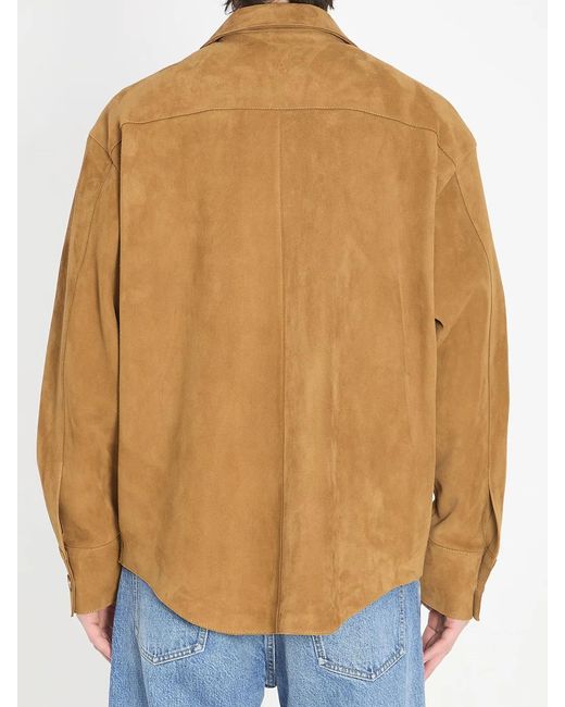 AMI Natural Buttoned Overshirt for men