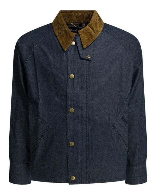 Barbour Blue Cotton Jacket for men