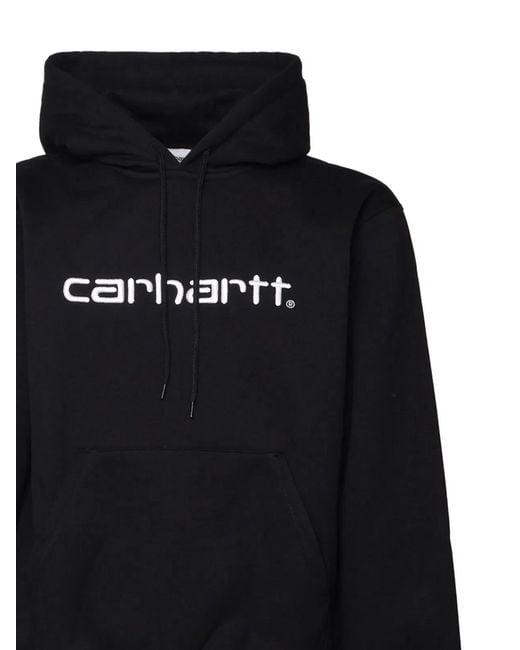 Carhartt Black Hoodie With Embroidered Logo