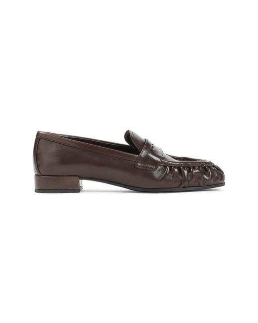 Prada Brown Bufalo Loafers