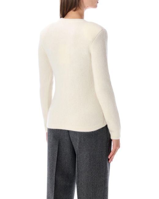 Totême  White Structured Crew Knit
