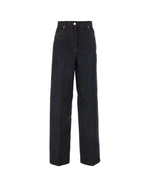 Ferragamo Blue Pantalone