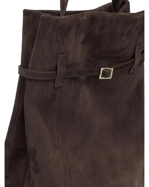 MANU Atelier Brown "Tote Du Jour" Medium Shoulder Bag