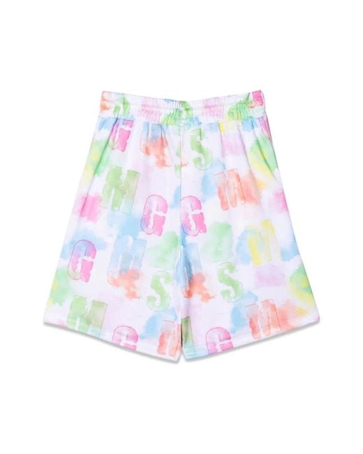MSGM White Bermuda Triacetate