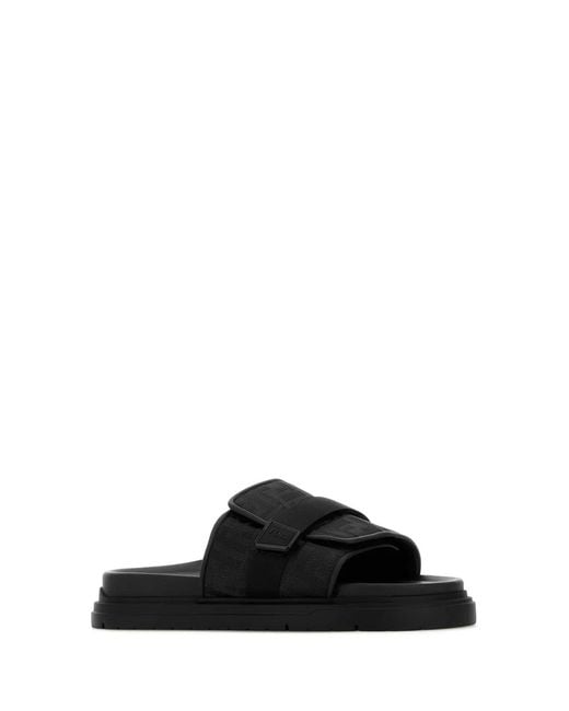 Fendi Black Chunky Slides for men