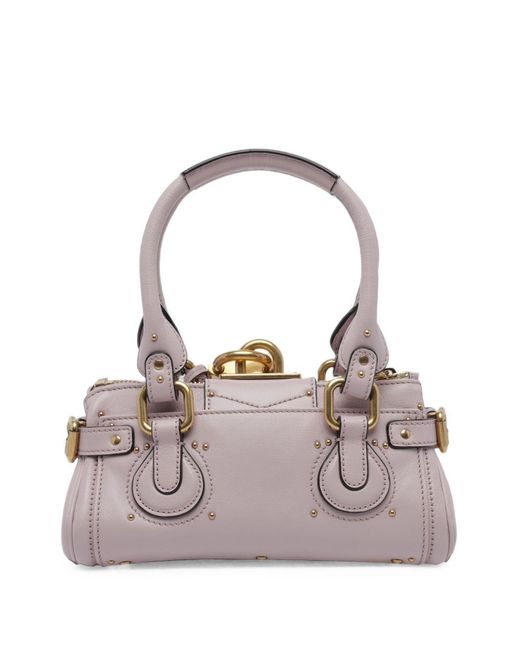 Chloé Gray Chloé Paddington Small Leather Shoulder Bag
